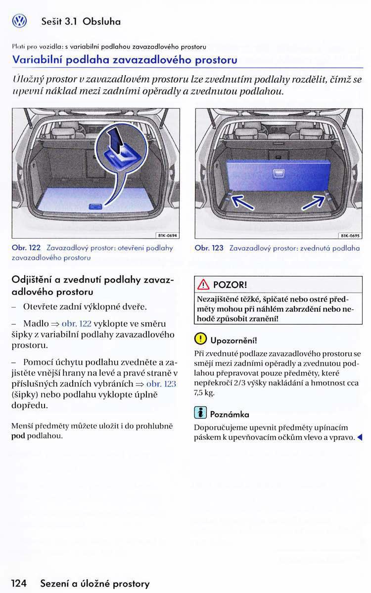 VW Golf VI 6 Variant navod k obsludze / page 126