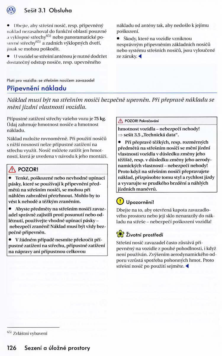 VW Golf VI 6 Variant navod k obsludze / page 128