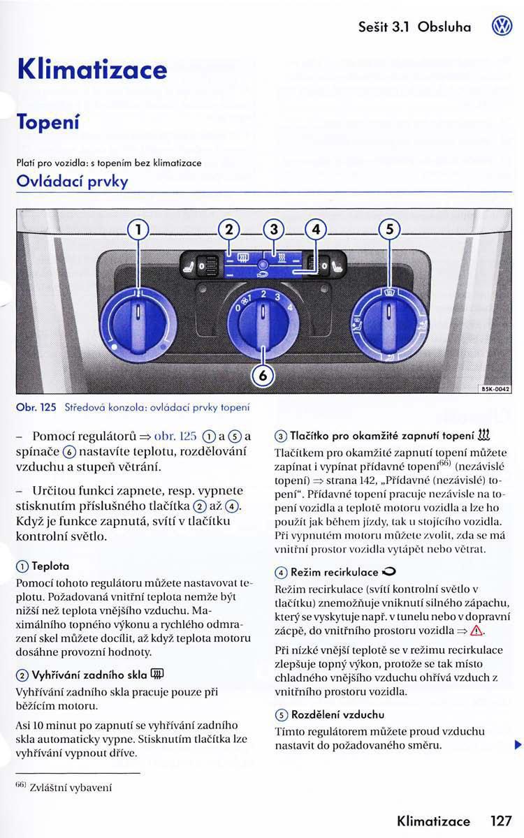 VW Golf VI 6 Variant navod k obsludze / page 129