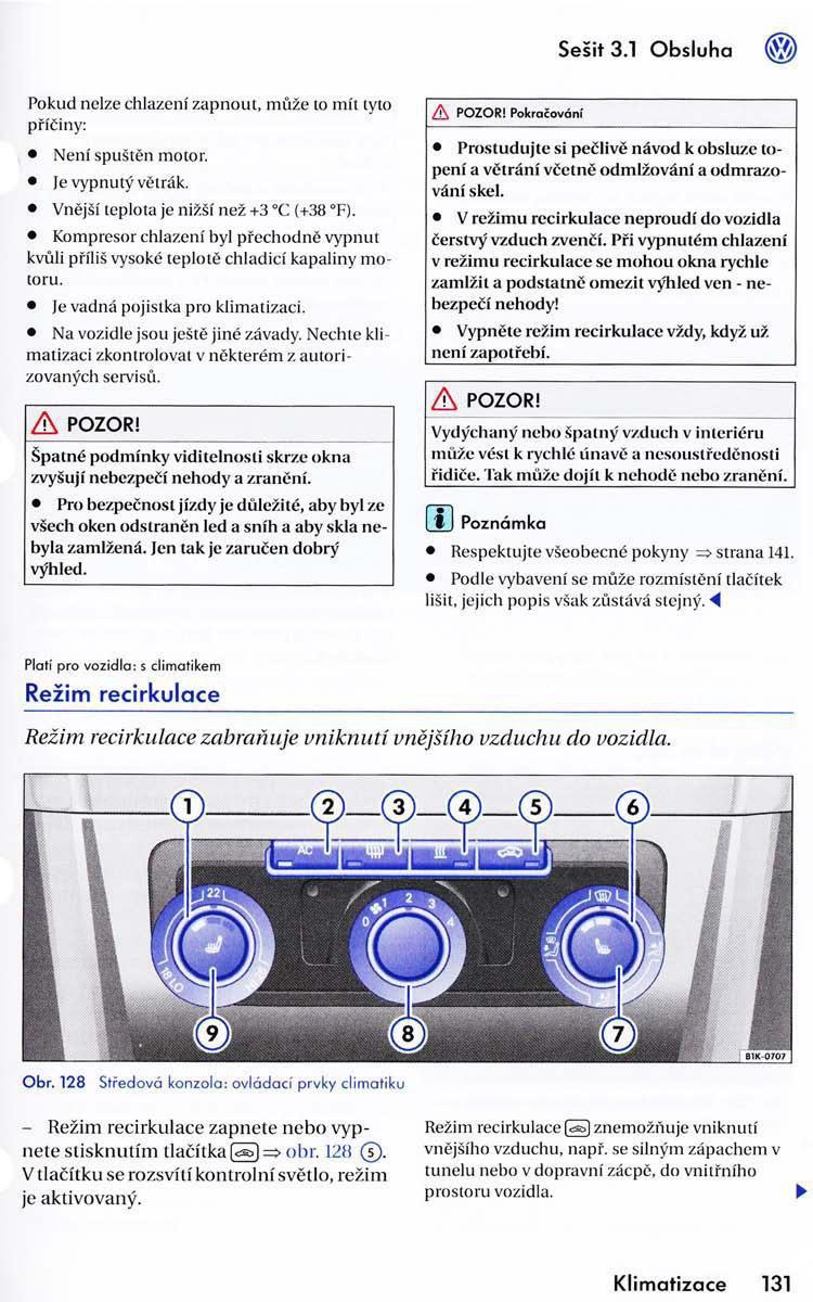 VW Golf VI 6 Variant navod k obsludze / page 133