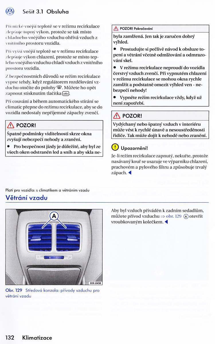 VW Golf VI 6 Variant navod k obsludze / page 134