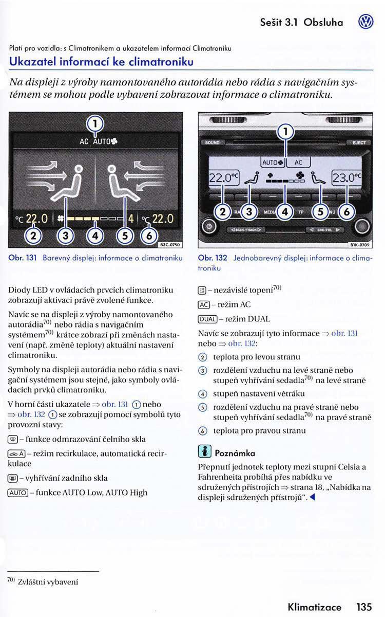 VW Golf VI 6 Variant navod k obsludze / page 136