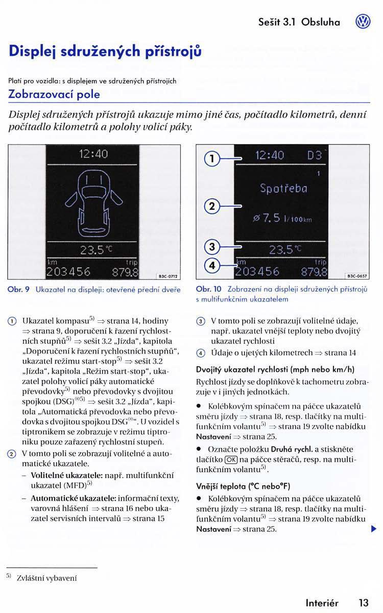 VW Golf VI 6 Variant navod k obsludze / page 15