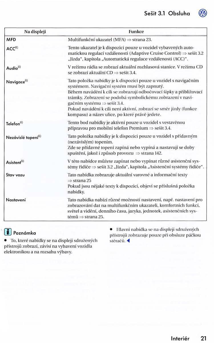 VW Golf VI 6 Variant navod k obsludze / page 23