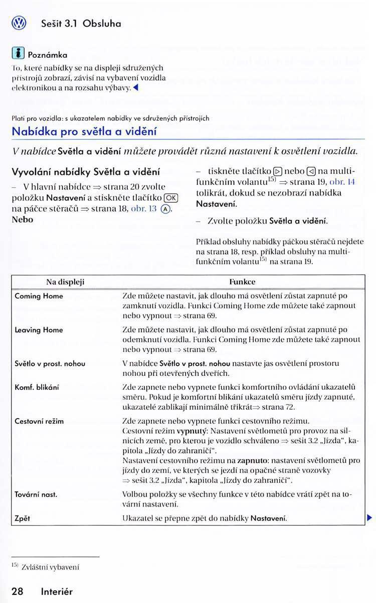 VW Golf VI 6 Variant navod k obsludze / page 30