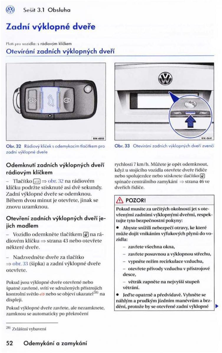 VW Golf VI 6 Variant navod k obsludze / page 54