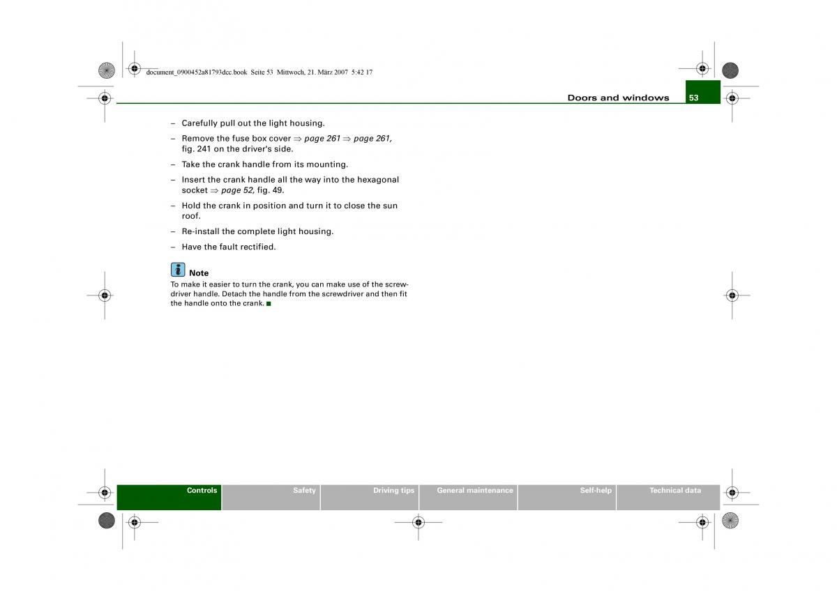 Audi S5 A5 owners manual / page 55