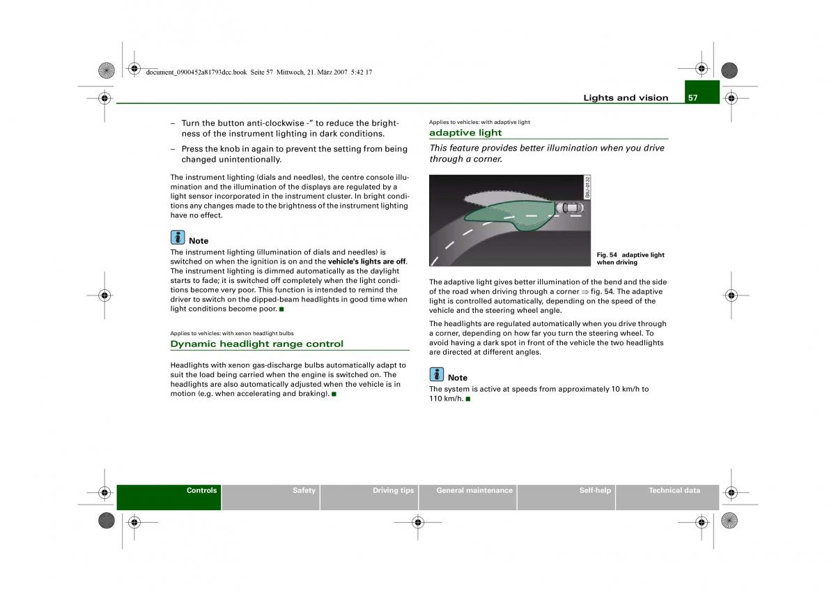 Audi S5 A5 owners manual / page 59