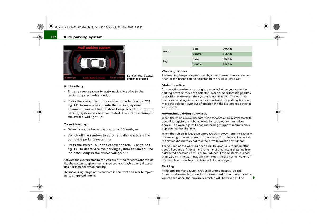 Audi S5 A5 owners manual / page 134