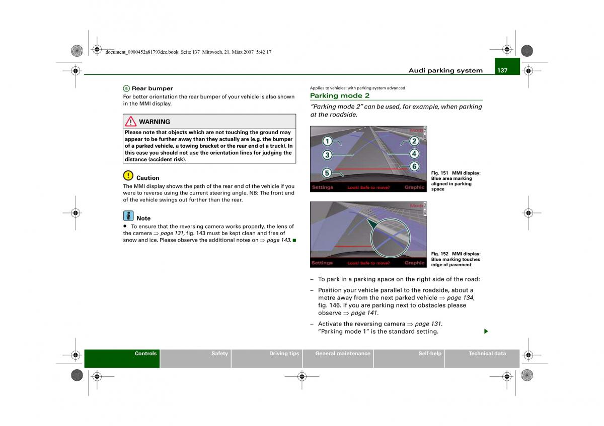 Audi S5 A5 owners manual / page 139