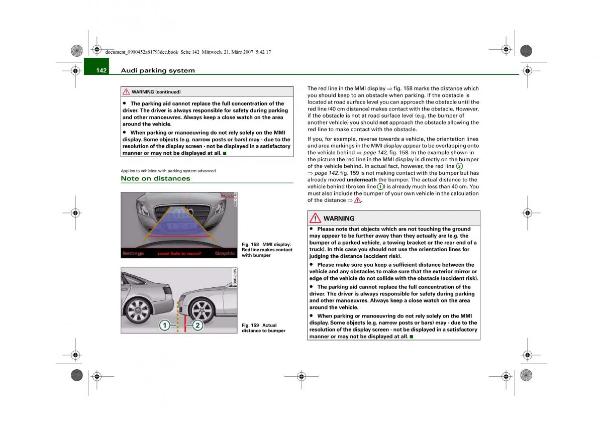 Audi S5 A5 owners manual / page 144