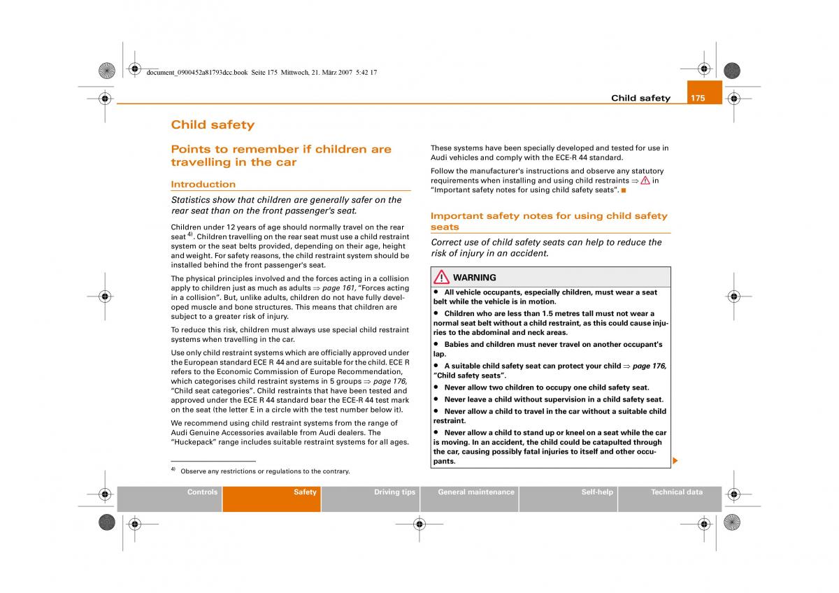 Audi S5 A5 owners manual / page 177