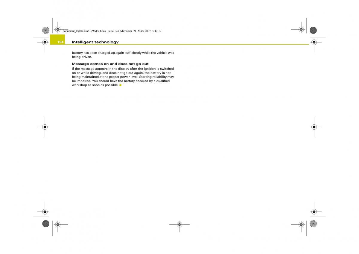 Audi S5 A5 owners manual / page 196