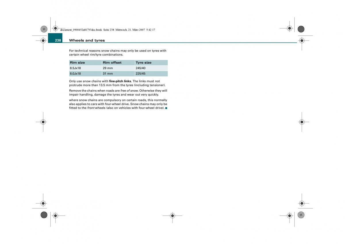 Audi S5 A5 owners manual / page 240