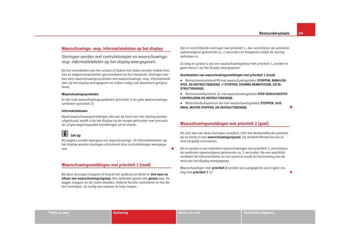 Seat Altea instruktieboek / page 71