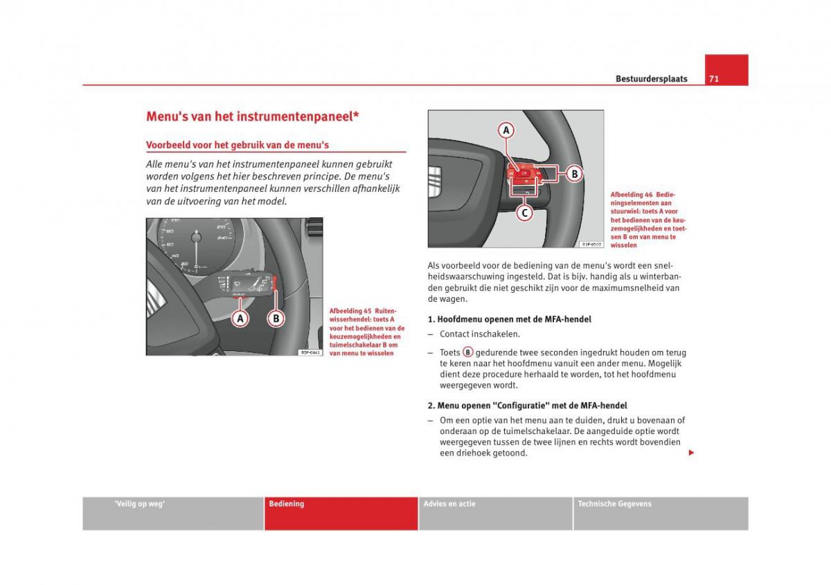 Seat Altea instruktieboek / page 73