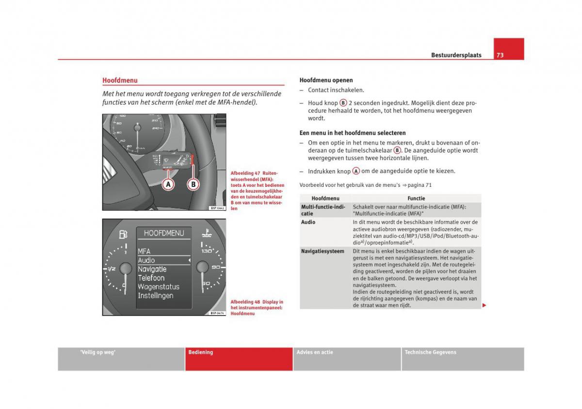 Seat Altea instruktieboek / page 75