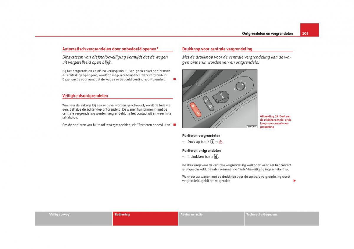 Seat Altea instruktieboek / page 107