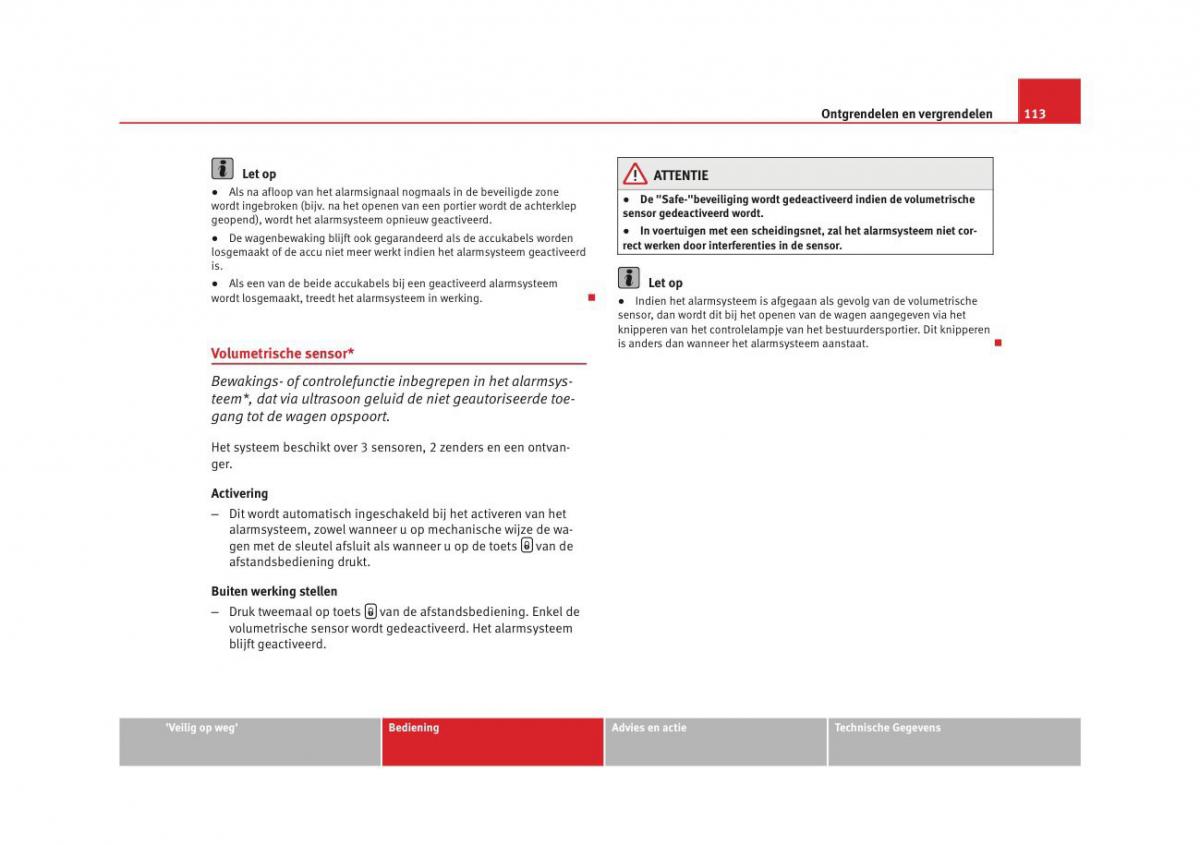 Seat Altea instruktieboek / page 115