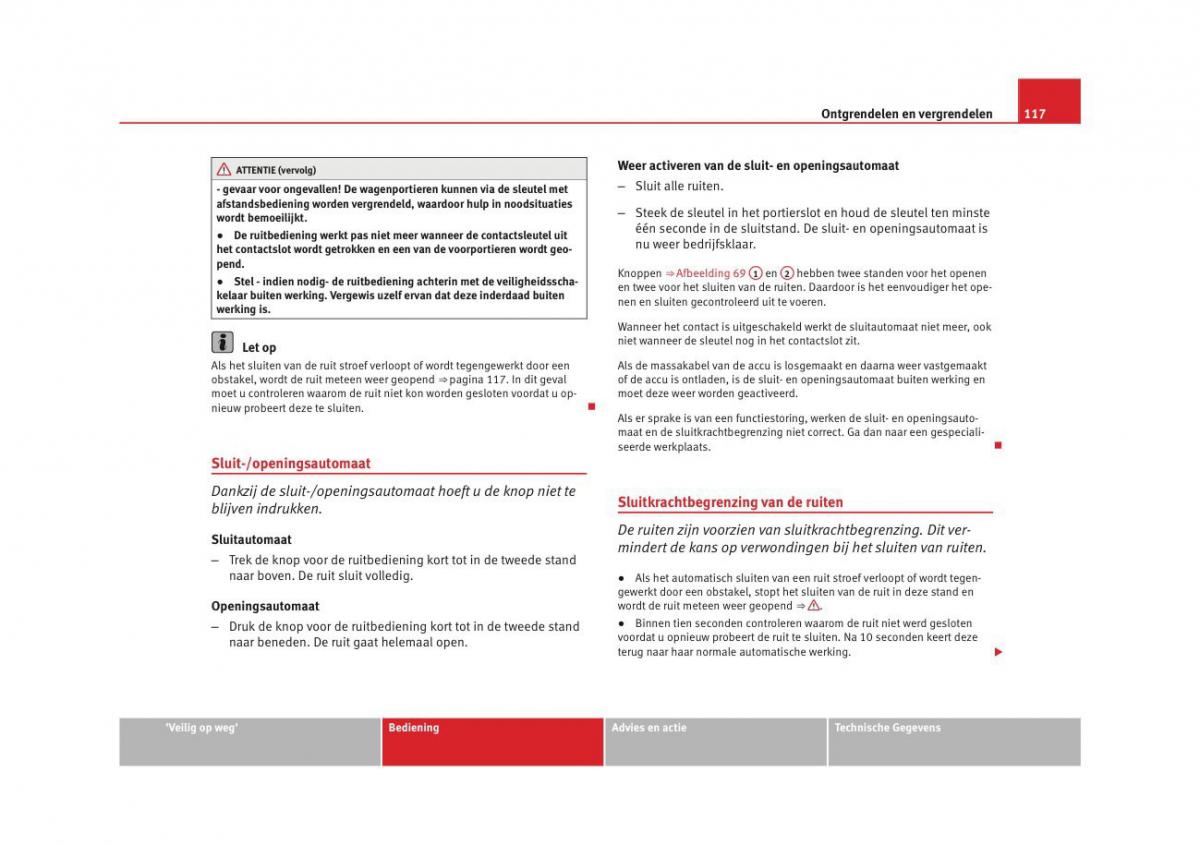 Seat Altea instruktieboek / page 119