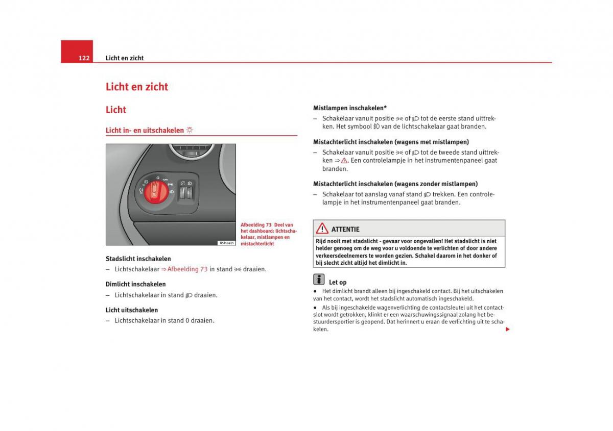 Seat Altea instruktieboek / page 124