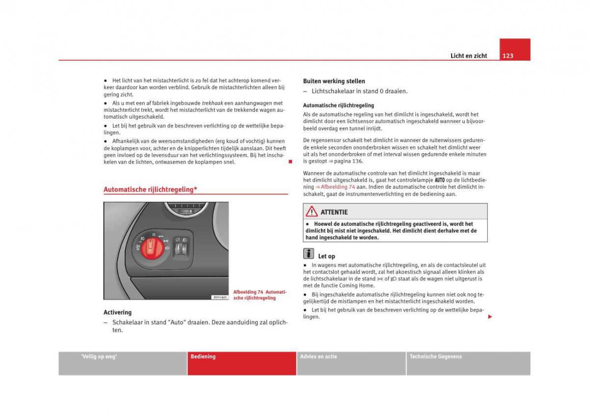 Seat Altea instruktieboek / page 125