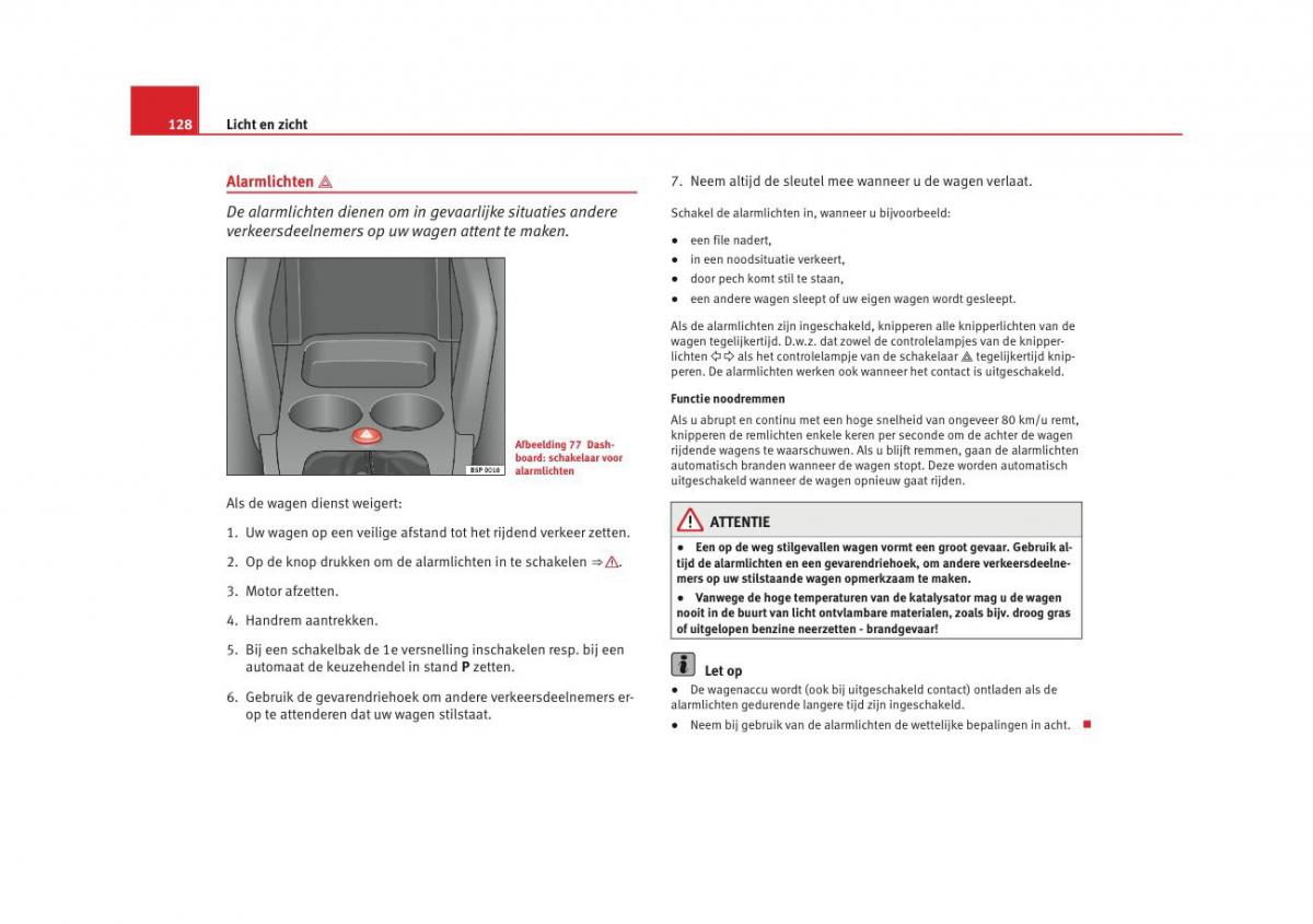 Seat Altea instruktieboek / page 130