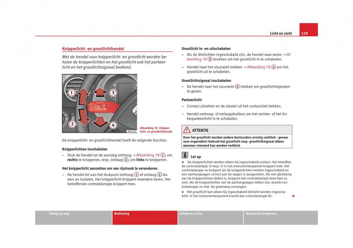 Seat Altea instruktieboek / page 131