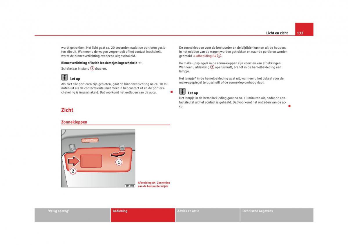 Seat Altea instruktieboek / page 135