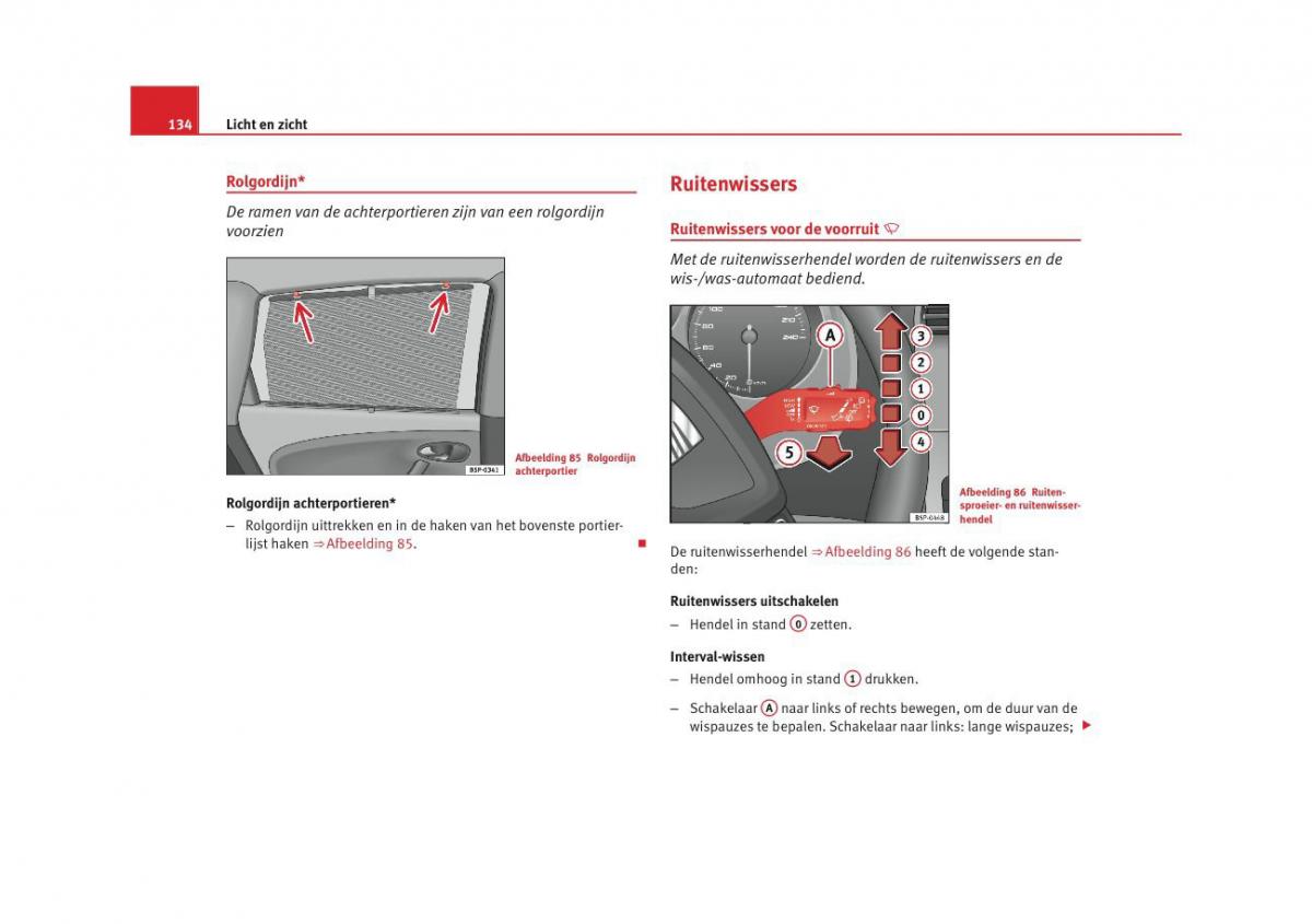 Seat Altea instruktieboek / page 136