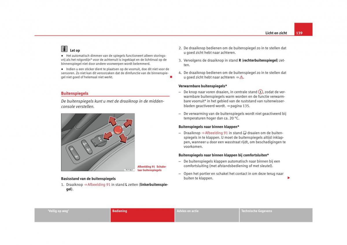 Seat Altea instruktieboek / page 141