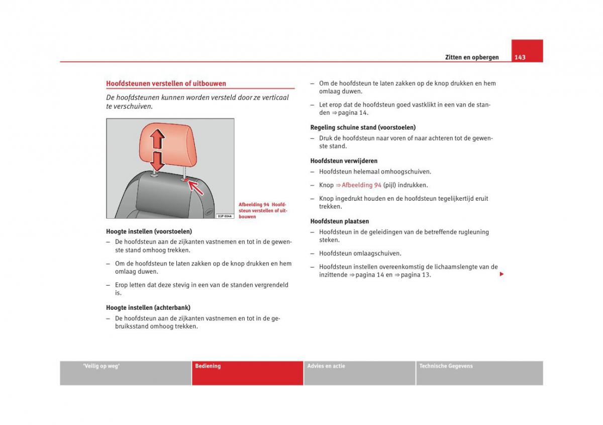 Seat Altea instruktieboek / page 145