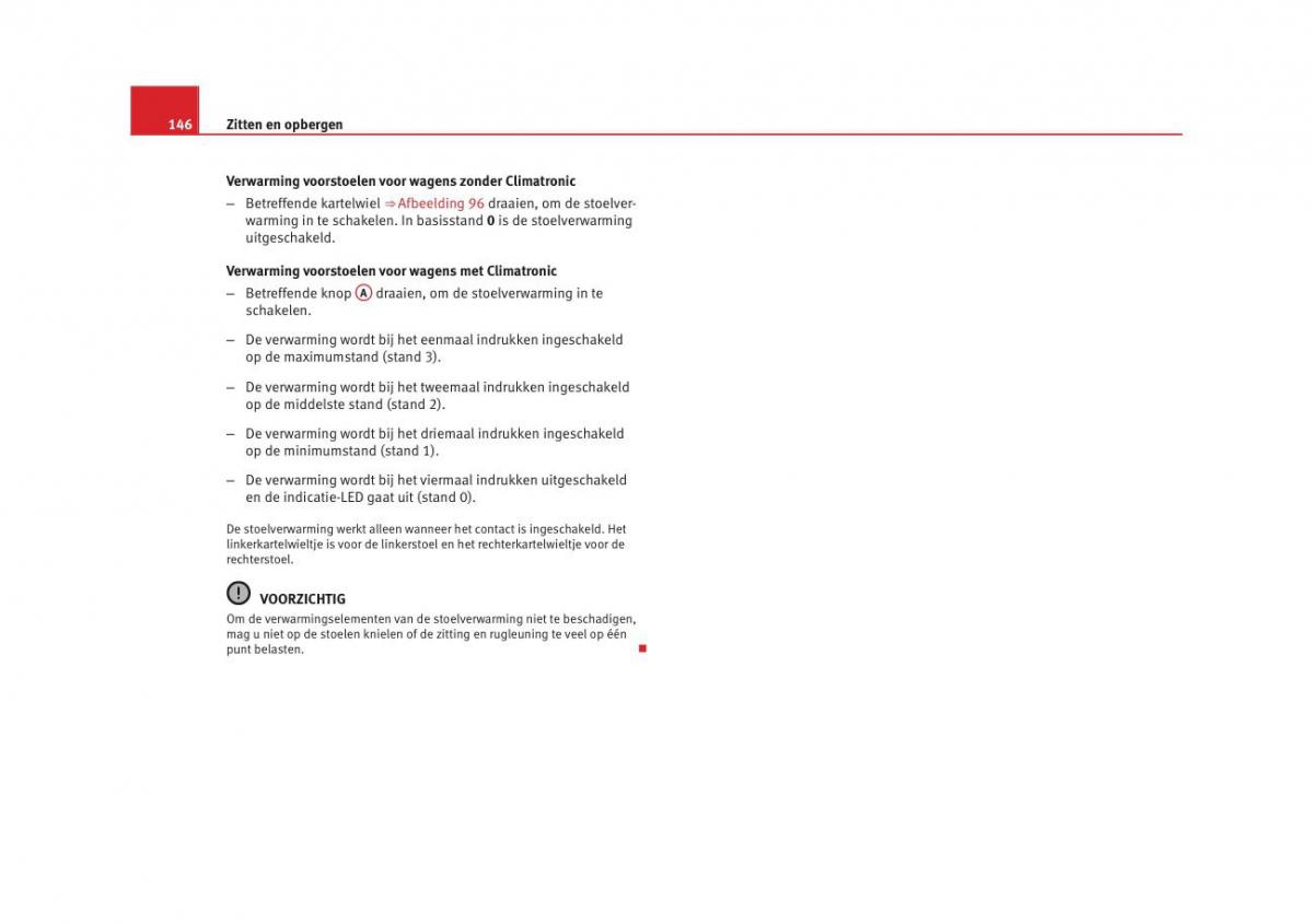 Seat Altea instruktieboek / page 148