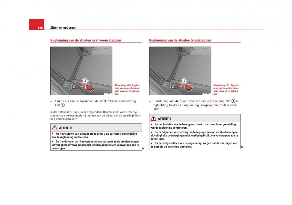 Seat Altea instruktieboek / page 150