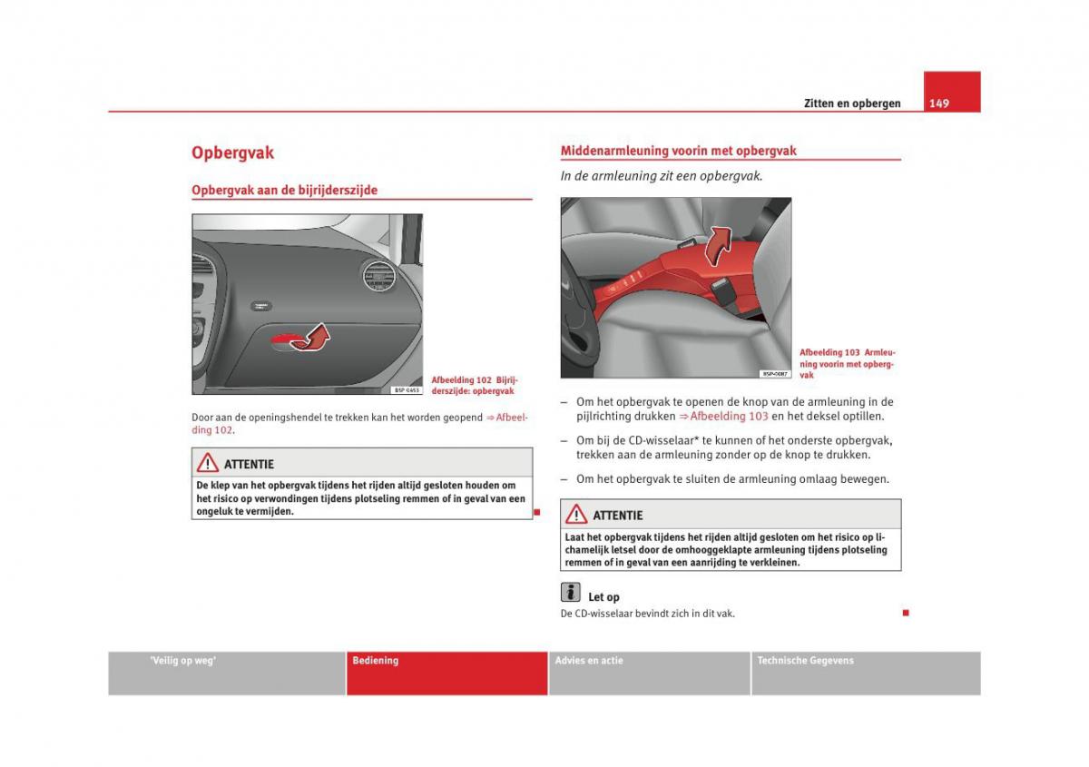 Seat Altea instruktieboek / page 151