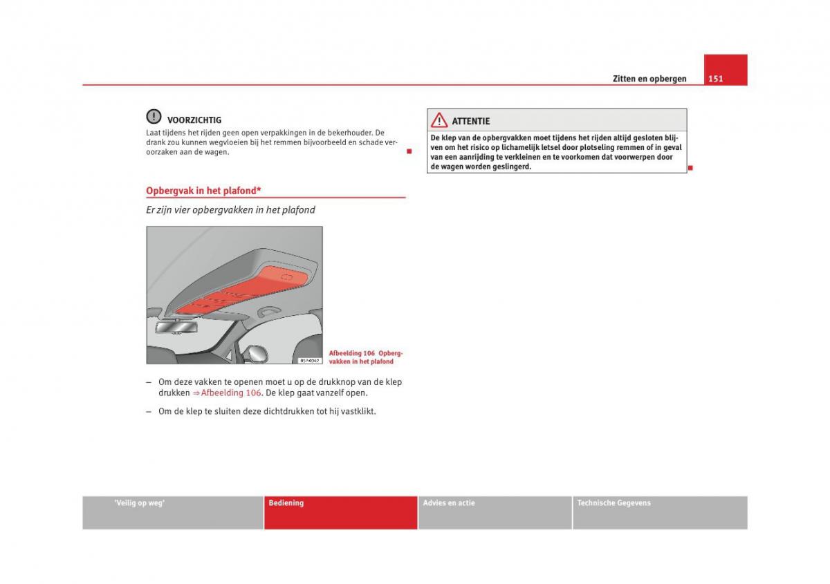 Seat Altea instruktieboek / page 153