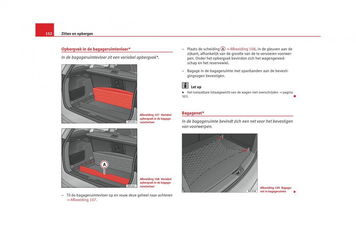 Seat Altea instruktieboek / page 154