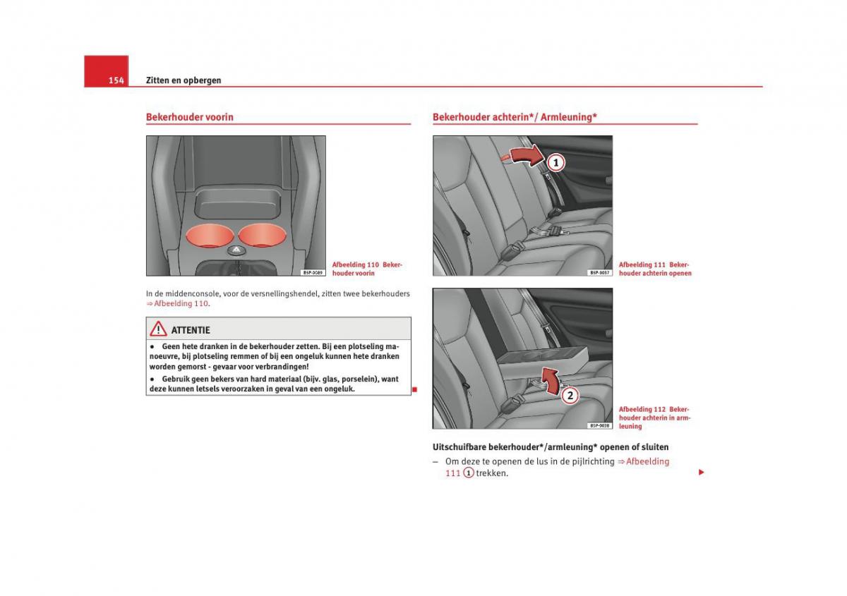 Seat Altea instruktieboek / page 156