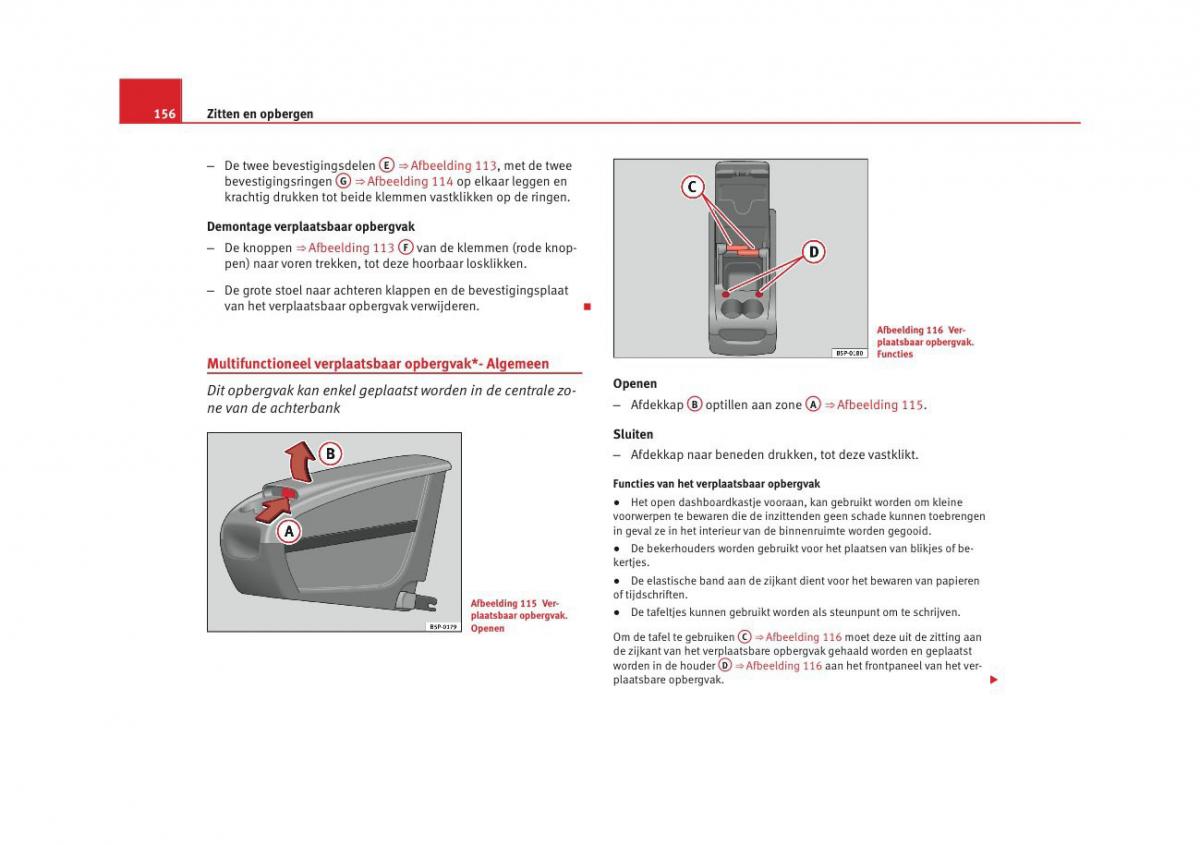 Seat Altea instruktieboek / page 158