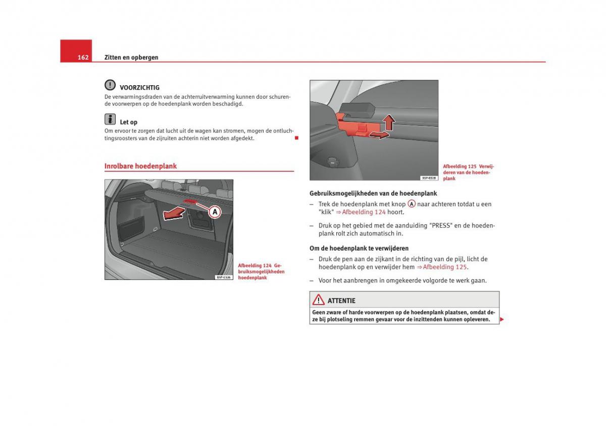 Seat Altea instruktieboek / page 164