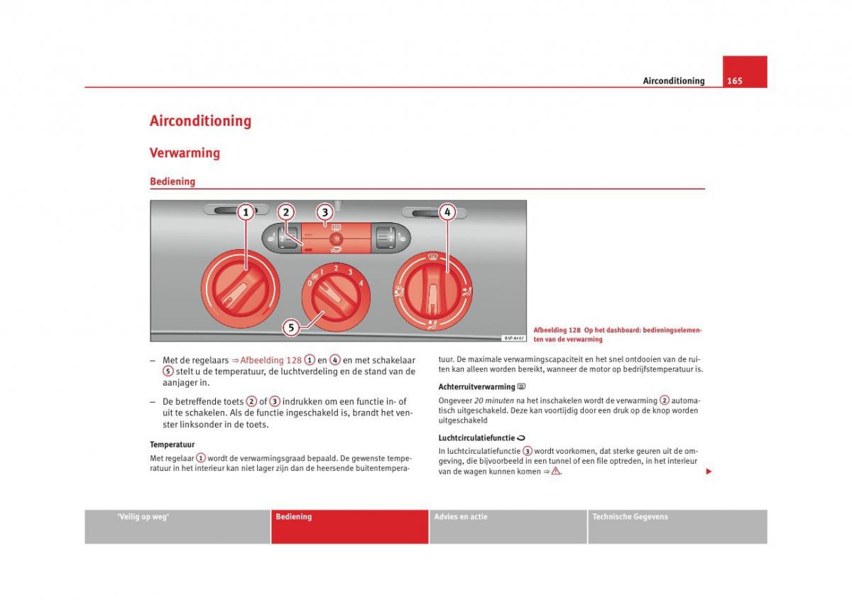 Seat Altea instruktieboek / page 167