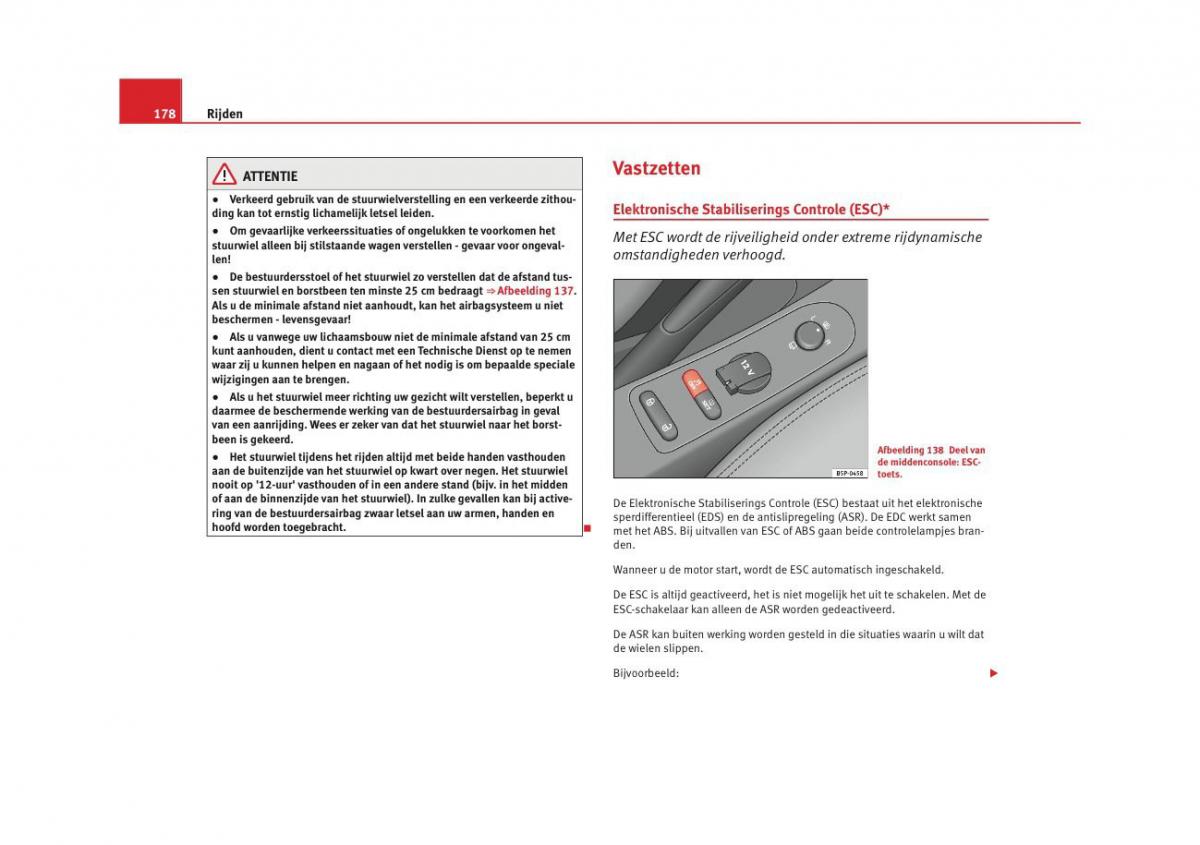 Seat Altea instruktieboek / page 180