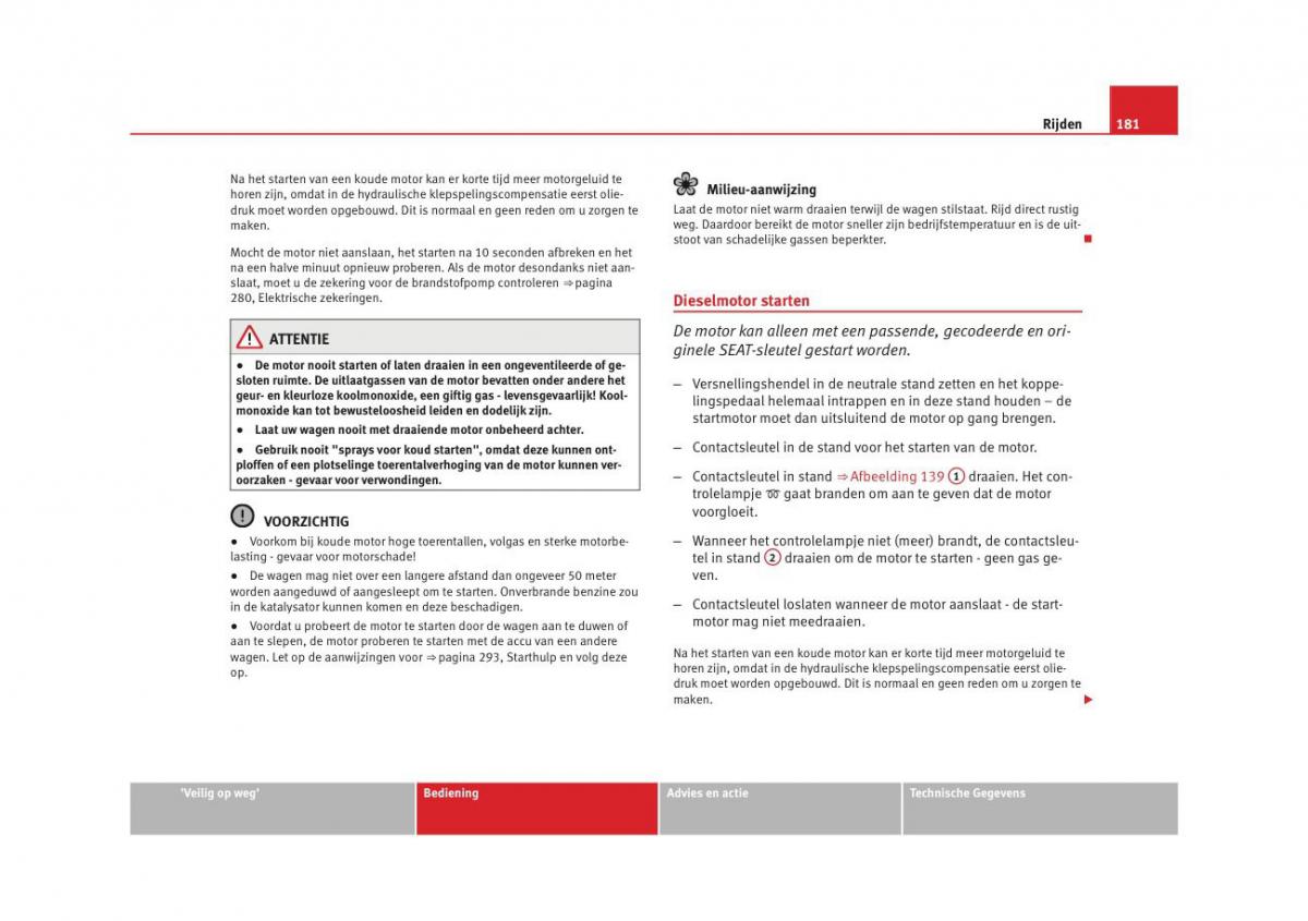 Seat Altea instruktieboek / page 183