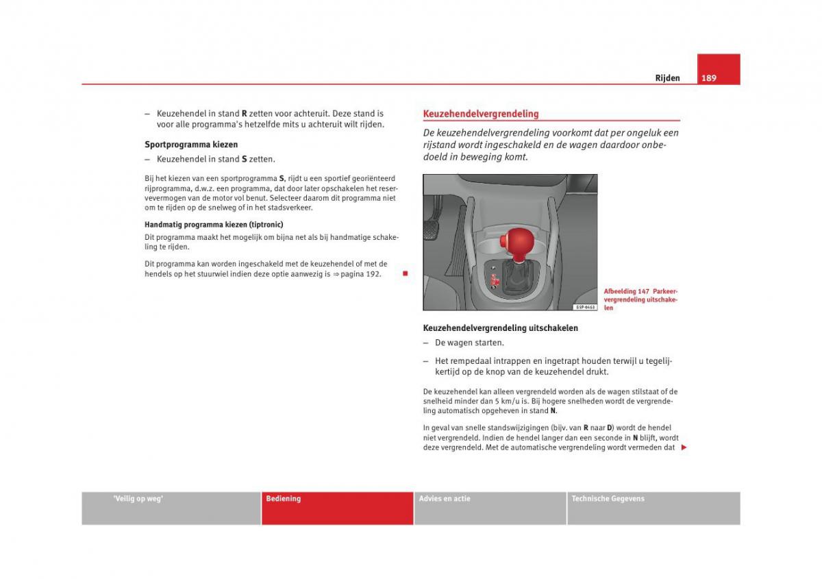 Seat Altea instruktieboek / page 191