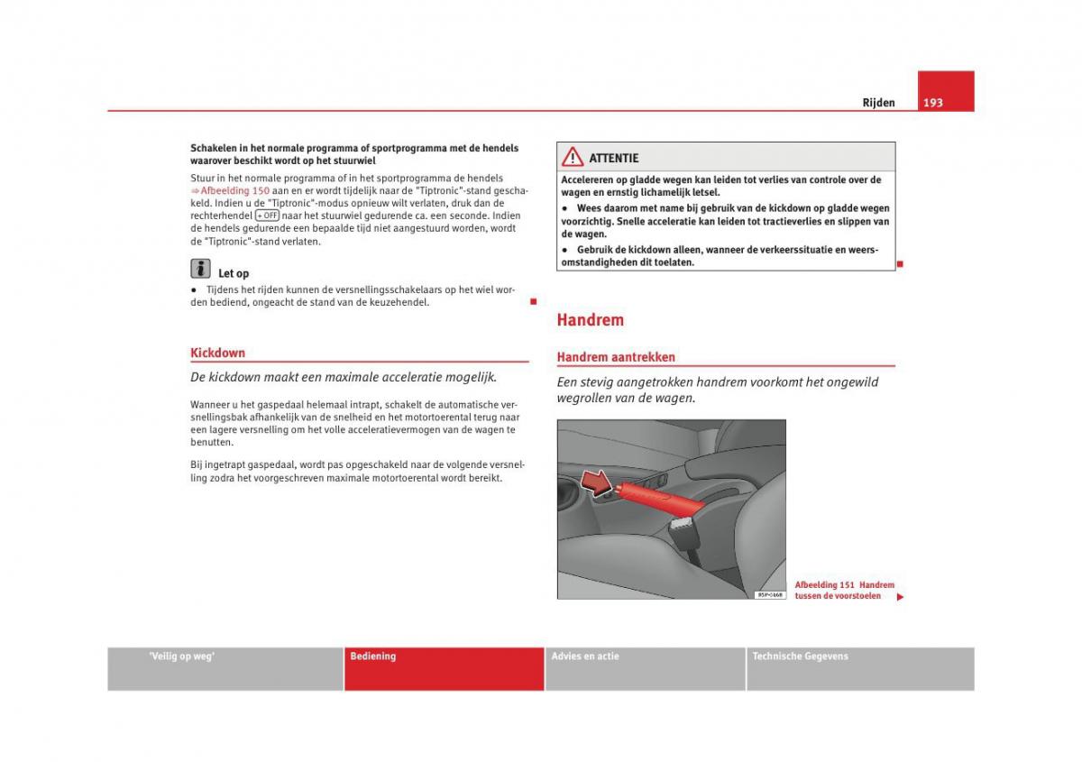 Seat Altea instruktieboek / page 195