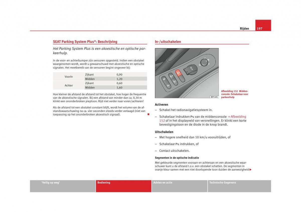 Seat Altea instruktieboek / page 199