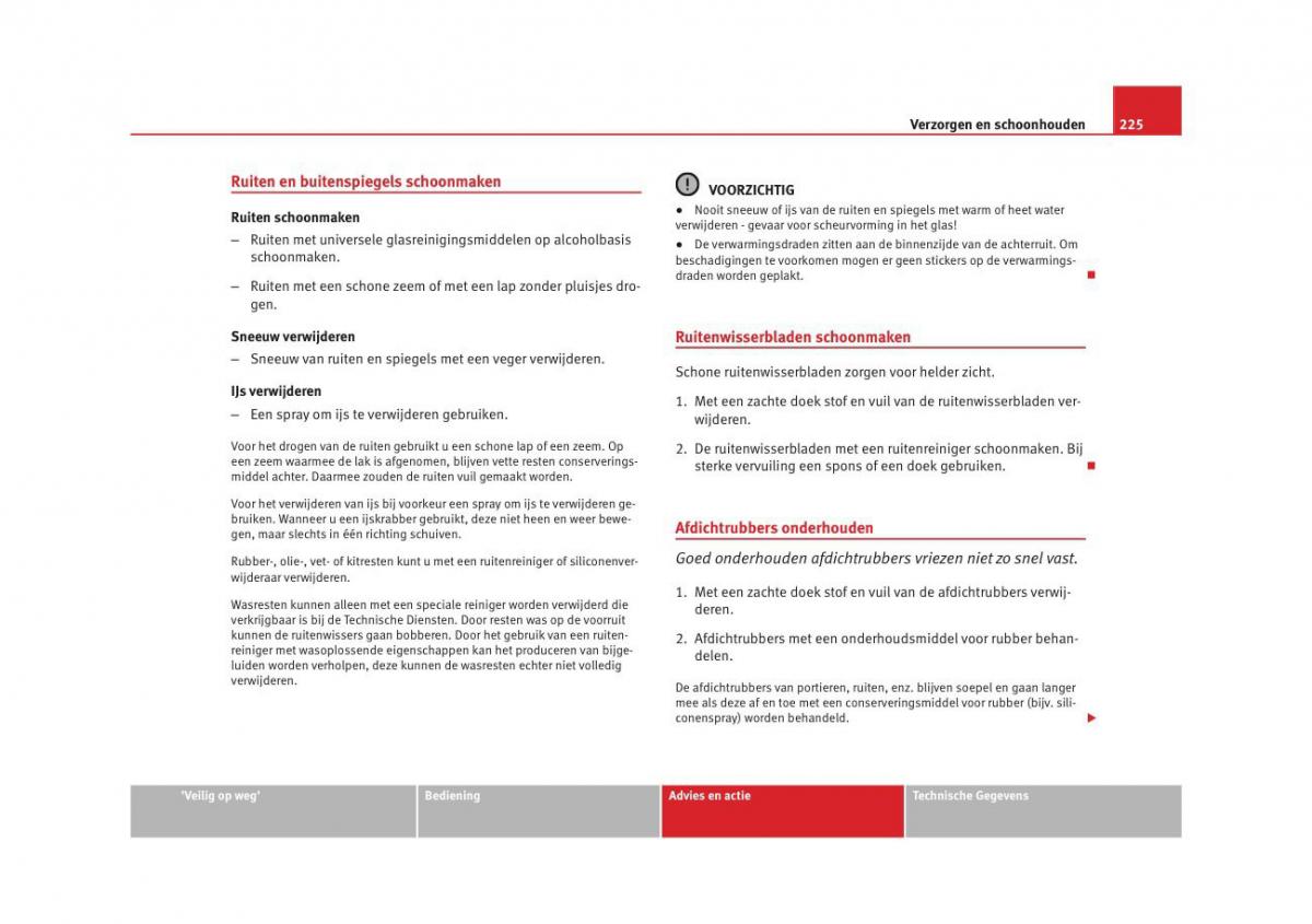 Seat Altea instruktieboek / page 227