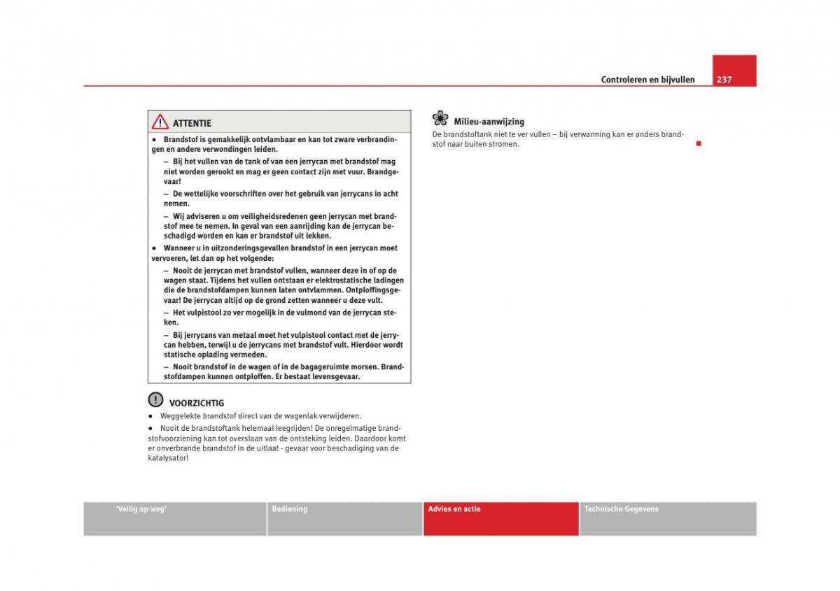 Seat Altea instruktieboek / page 239