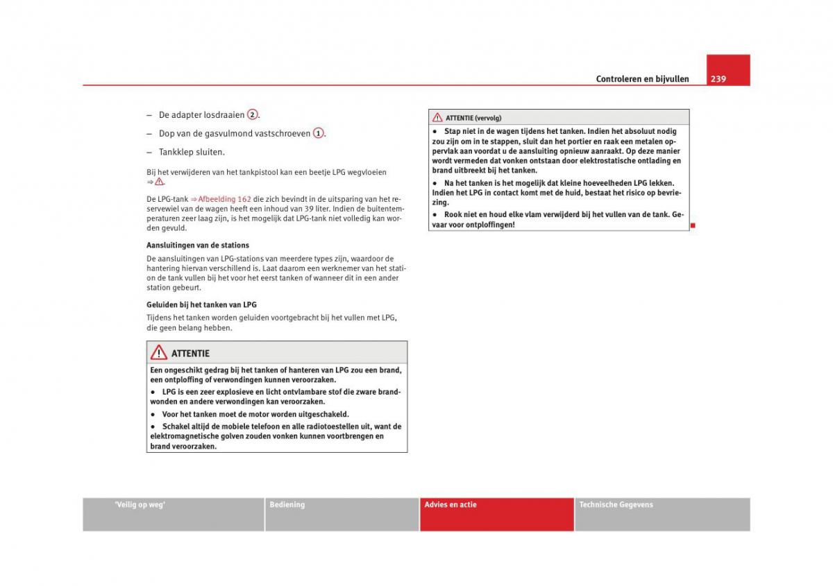 Seat Altea instruktieboek / page 241