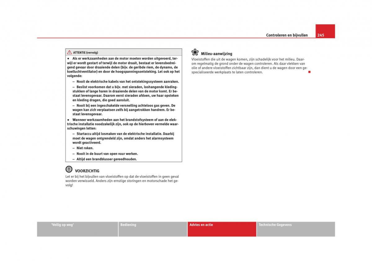 Seat Altea instruktieboek / page 247